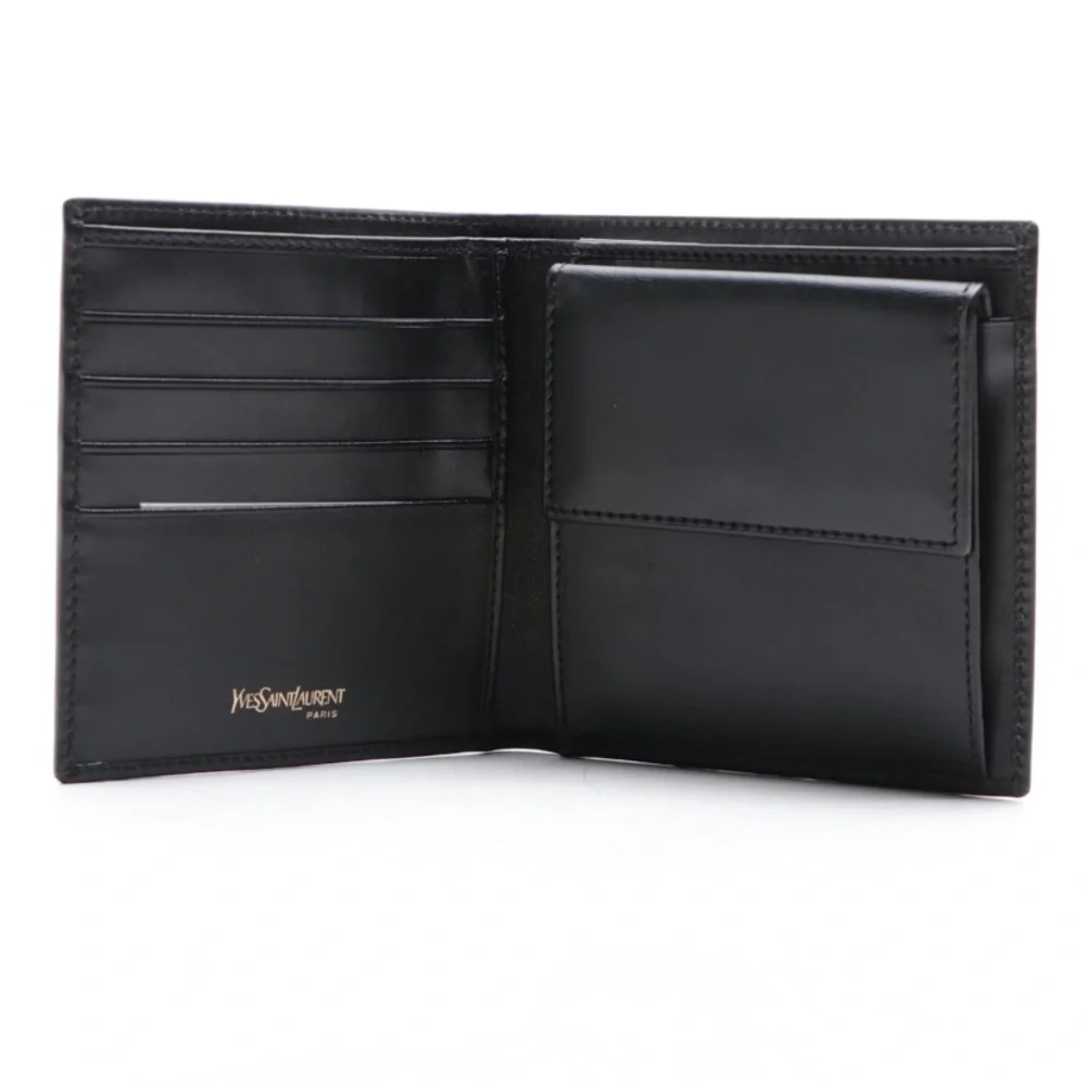 NIB Yves Saint Laurent East/West Wallet In Smooth Leather With Coin Pouch